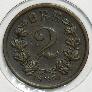 Norway 1891 2 Ore 0 240794 combine shipping