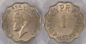 Cyprus 1938 Piastre PCGS MS 63 PC1387 combine shipping