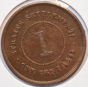 Straits Settlements 1895 Cent 294669 combine shipping