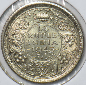 British India 1943 1/4 Rupee 194212 combine shipping