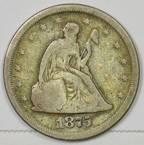 1875-S Twenty Cent Piece, 20 Cents VG U0419