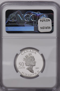 Canada 2001 50 Cents Silver NGC Proof 70 Ultra Cameo The Maiden's Cave Perfect 7