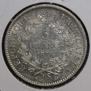 France 1876 A  silver 5 Francs F0122 combine shipping