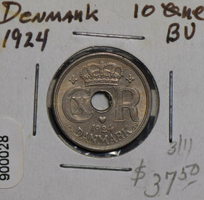 Denmark 1924 10 Ore BU 900028 combine shipping