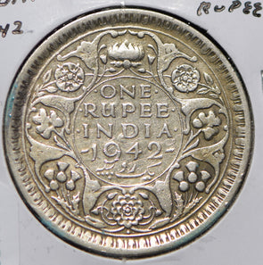 British India 1942 Rupee  150143 combine shipping