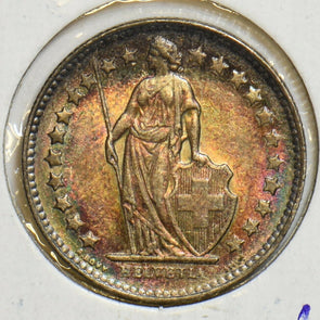 Switzerland 1950 1/2 Franc Choice toned UNC S0331 combine shipping