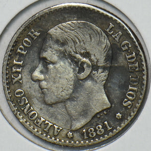 Spain 1881 50 Centimos 297163 combine shipping