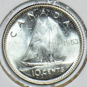 Canada 1953 10 Cents BU No S/S 298701 combine shipping