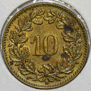 Switzerland 1919 10 Rappen UNC 491324 combine shipping