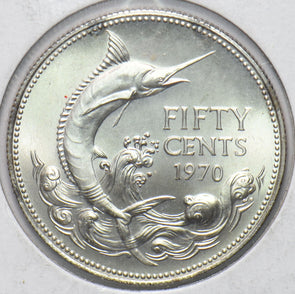 Bahamas 1970 50 Cents Blue Marlin Fish animal 192603 combine shipping