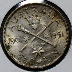 Australia 1951  Florin  AU0034 combine shipping