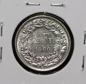 Switzerland 1960 1/2 Franc  191740 combine shipping
