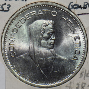 Switzerland 1953 5 Francs 294468 combine shipping