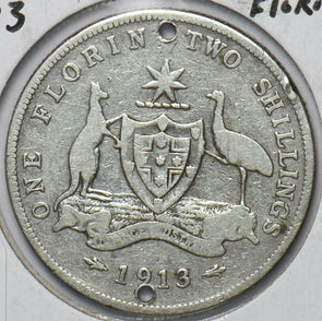 Australia 1913 Florin Kangaroo animal Emu 902684 combine shipping