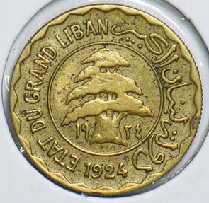 Lebanon 1924 2 Piastres 240983 combine shipping