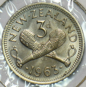 New Zealand 1963 3 Pence 196406 combine shipping