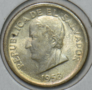 El Salvador 1953 25 Centavos UNC 195529 combine shipping