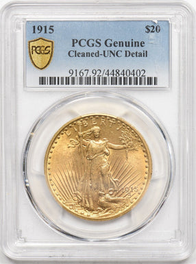1915 $20 Saint Gaudens Gold Double Eagle PCGS UNC PC1493