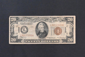 US 1934 A $20 VG+/F Federal Reserve Notes Hawaii Overprint RC0705 combine shippi