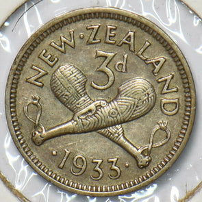 New Zealand 1933 3 Pence 151406 combine shipping
