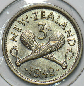 New Zealand 1942 3 Pence 297557 combine shipping