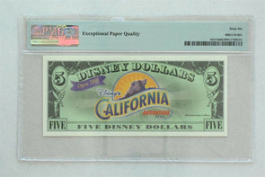 Disney Dollar 2001 $5 PMG Gem UNC 66EPQ DIS72. Mickey. California Adventure PM0