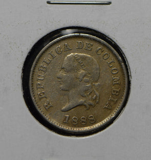 Colombia 1888 5 Centavos  290293 combine shipping
