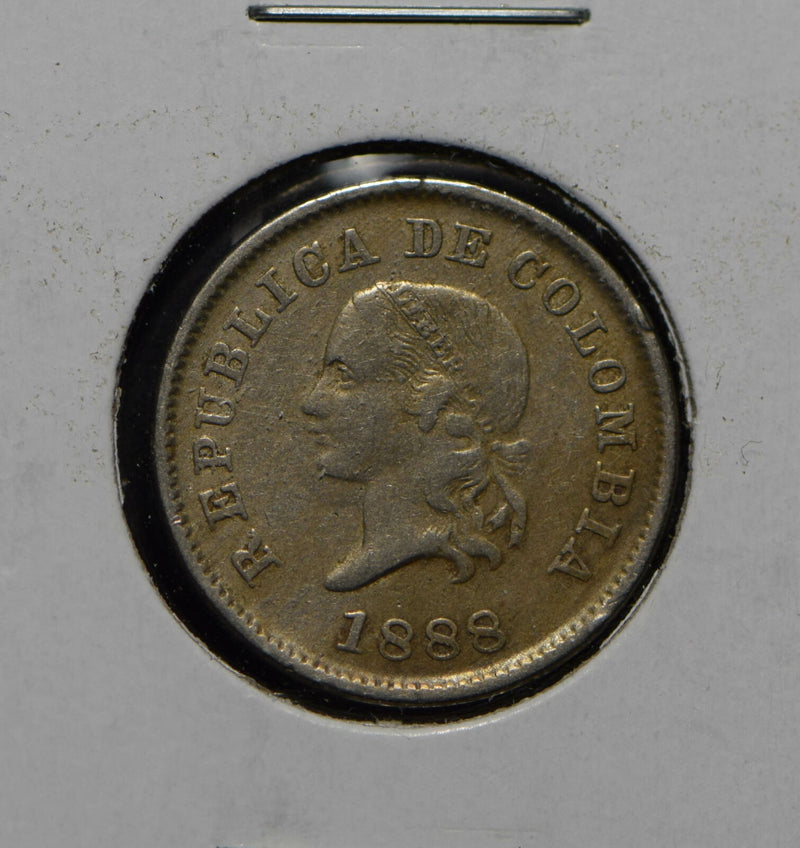 Colombia 1888 5 Centavos  290293 combine shipping