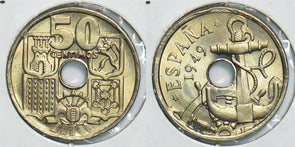 Spain 1949 50 Centimos 299100 combine shipping