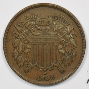 1865 Two Cents XF U0204