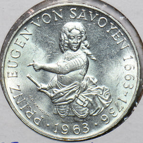 Austria 1963 25 Schilling UNC 192814 combine shipping