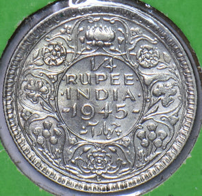 British India 1945 1/4 Rupee 194516 combine shipping