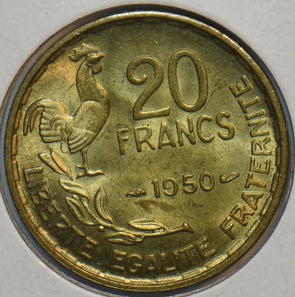 France 1950 20 Francs Rooster animal 297224 combine shipping
