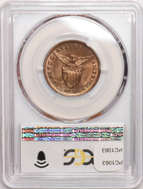 Philippines 1928 M Centavo Eagle animal PCGS MS65RB KM-163 PC1063 combine shippi