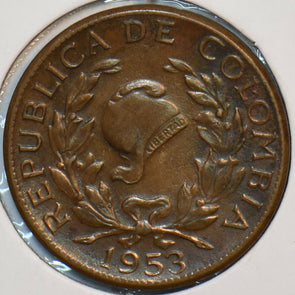 Colombia 1953 B 5 Centavos 152179 combine shipping