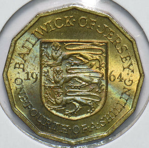 Jersey 1964 1/4 Shilling 490333 combine shipping