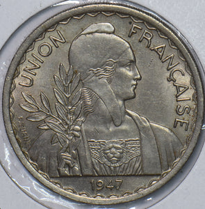 French Indo China 1947 Piastre Plain Edge 295029 combine shipping