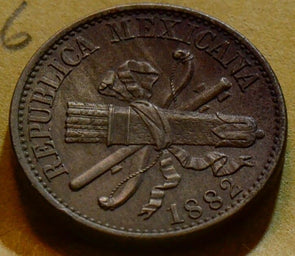 Mexico Y-6 1882 5 Centavos M0012 combine shipping