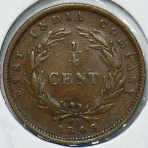 Straits Settlements 1845 1/4 Cents 294466 combine shipping