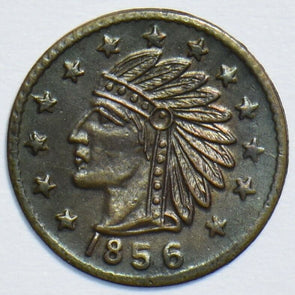 1856 Dated California Token 0 Indian head 298598 combine shipping