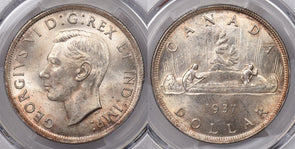 Canada 1937 Dollar PCGS MS 63 PC1353 combine shipping