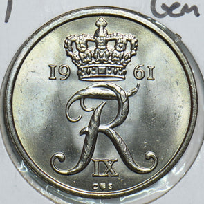 Denmark 1961 25 Ore Gem BU 198312 combine shipping