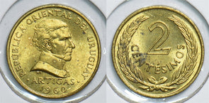 Uruguay 1960 2 Centesimos 198635 combine shipping