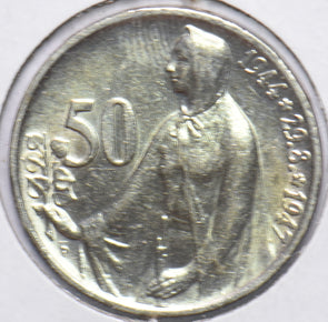 Czechoslovakia 1947 50 Korun Lion animal 294048 combine shipping
