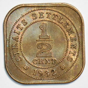 Straits Settlements 1932 1/2 Cent 0 240849 combine shipping