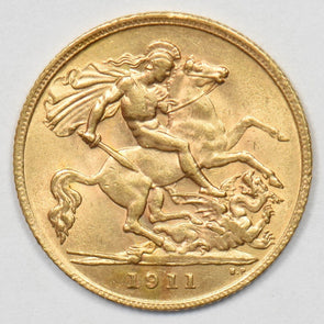 Great Britain 1911 1/2 Sovereign gold BU GL0274 combine shipping