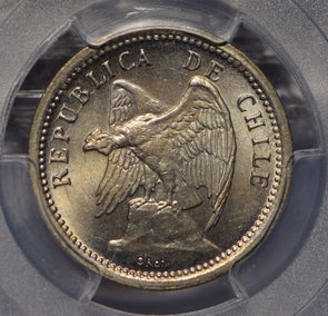 Chile 1940 20 Centavos Andean Condor animal PCGS MS66 PC0734 combine shipping