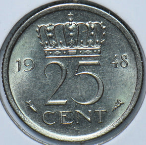 Netherlands 1948 25 Cents 902525 combine shipping