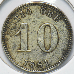 Sweden 1881 10 Ore 192664 combine shipping
