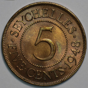 Seychelles 1948 5 Cents 298300 combine shipping
